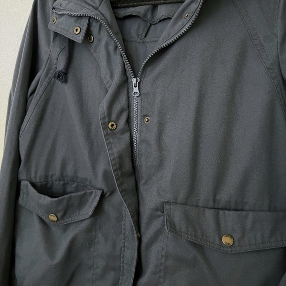 Noisy May Light Gray-ish Navy Blue Utility Jacket - Picture 3 of 6